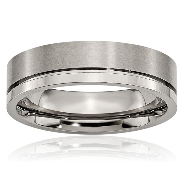 Titanium 6mm Wedding Band Ring