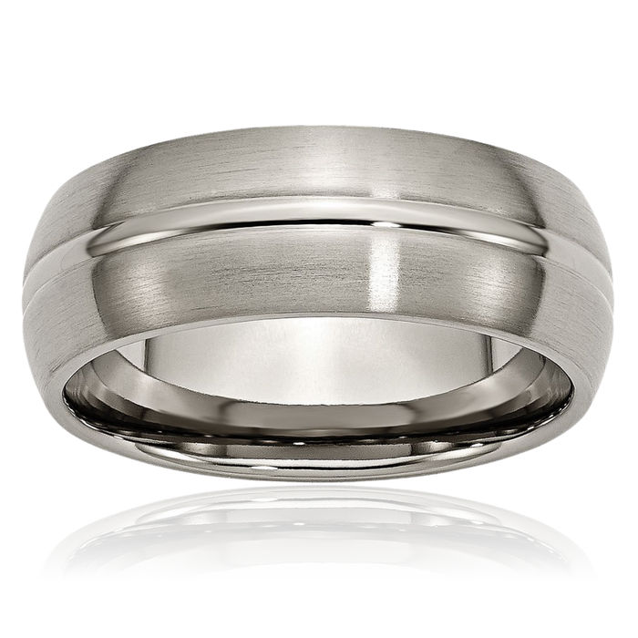 Titanium 8mm Wedding Band Ring