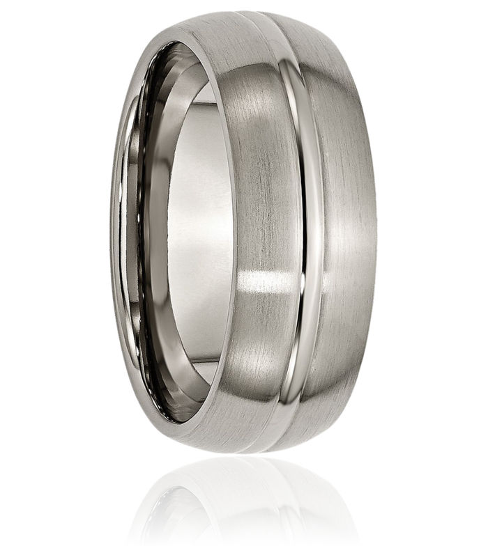 Titanium 8mm Wedding Band Ring