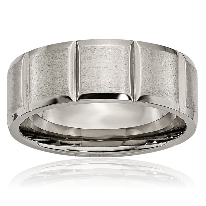 Titanium 8mm Wedding Band Ring