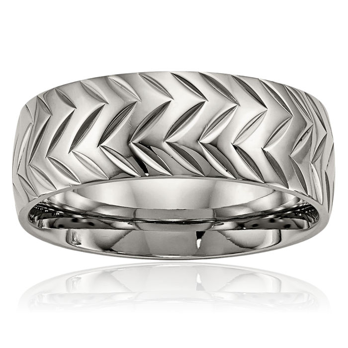 Titanium 8mm Wedding Band Ring