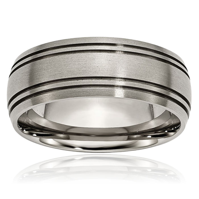 Titanium 8mm Wedding Band Ring