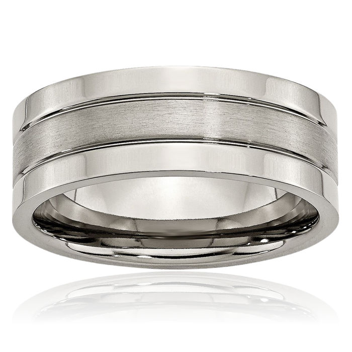 Titanium 8mm Wedding Band Ring