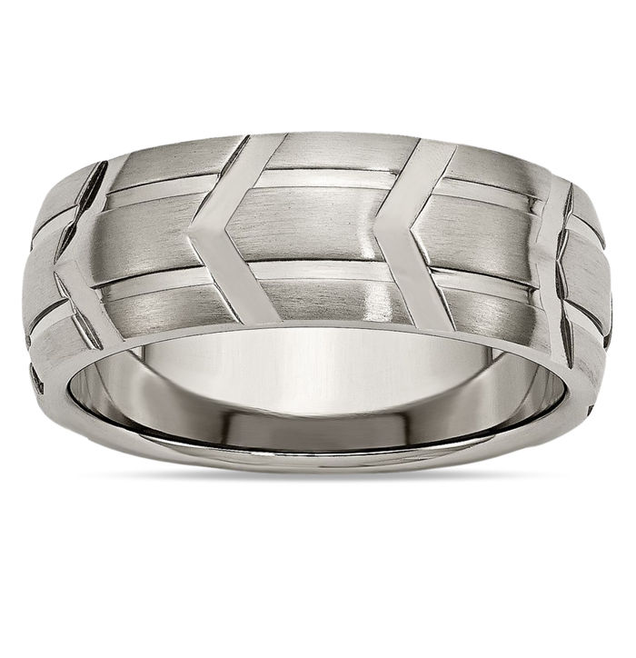 Titanium 8mm Wedding Band Ring