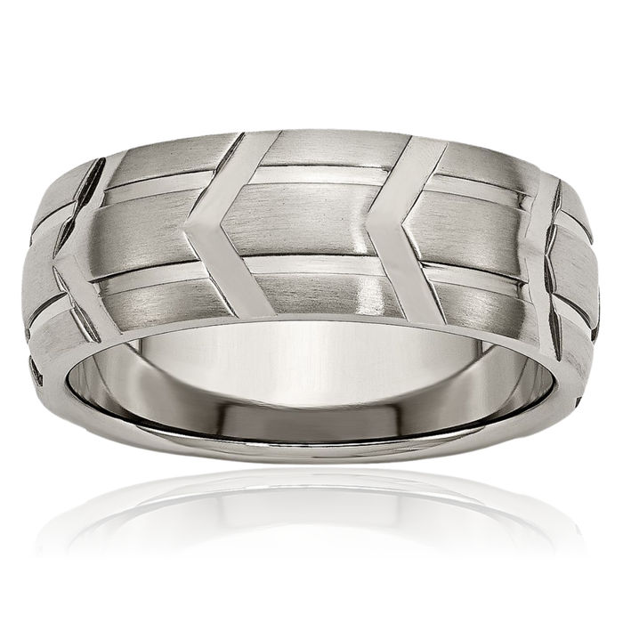 Titanium 8mm Wedding Band Ring