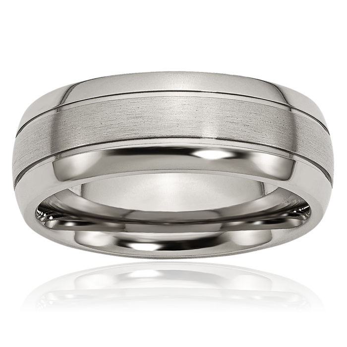 Titanium 8mm Wedding Band Ring