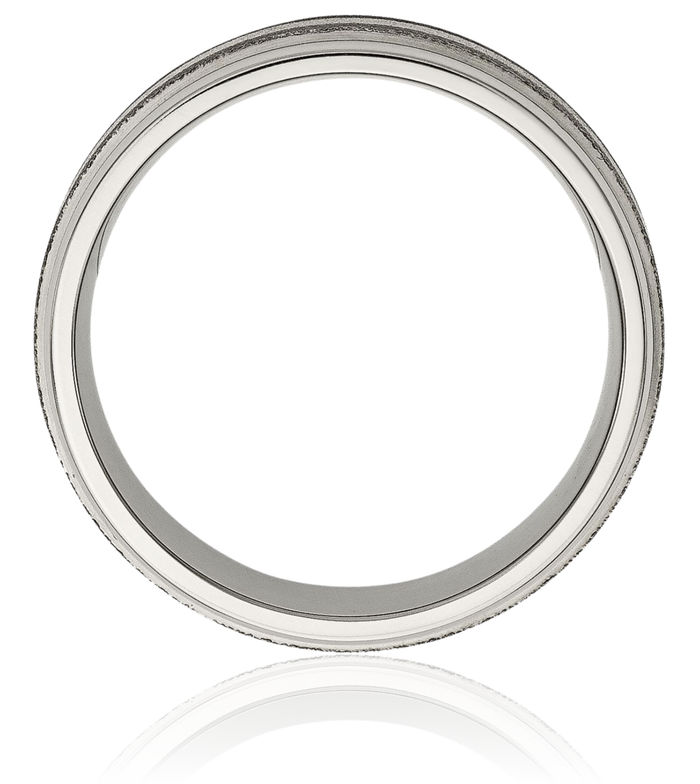 ICE CARATS Titanium 925 Sterling Silver Inlay 6mm Wedding Band Ring Man Precious Metal Fine Jewelry for Dad Mens Gifts for Him　並行輸入品