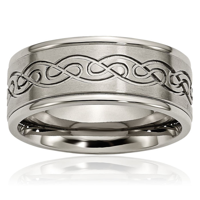 Titanium 9mm Wedding Band Ring