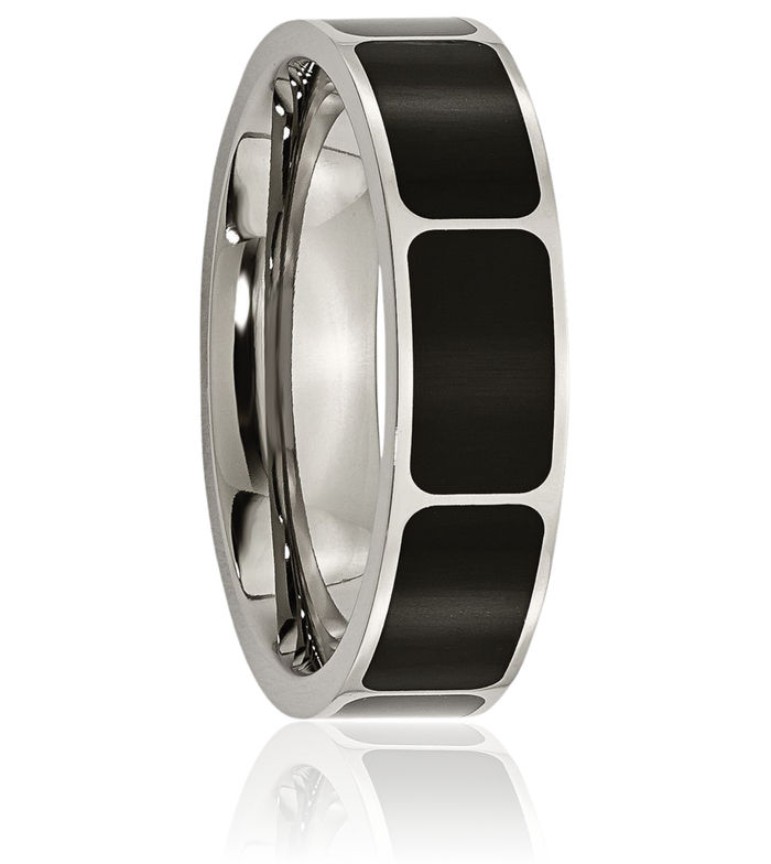 Titanium Black 6mm Wedding Band Ring