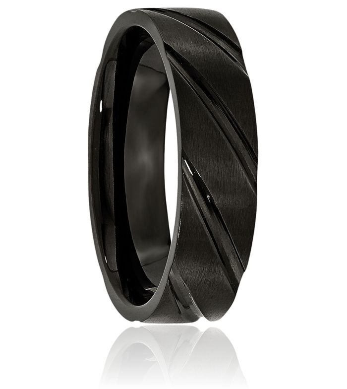 Titanium Black 6mm Wedding Band Ring