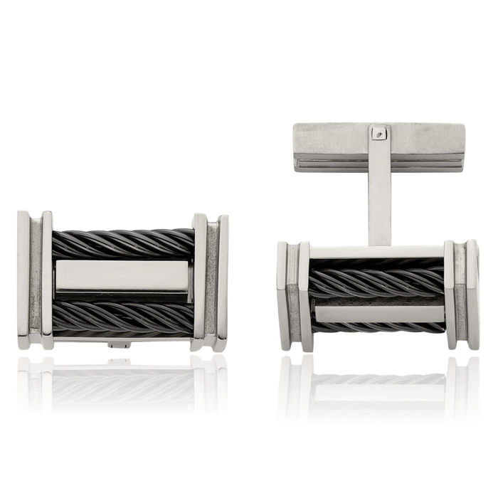 Titanium Black Wire Cuff Links