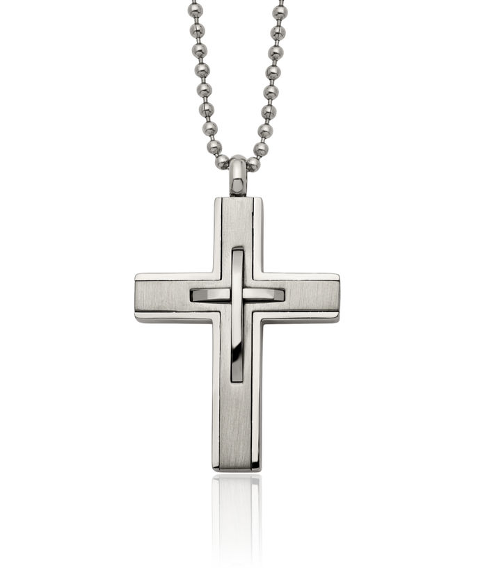 Titanium Holy Cross Necklace Chain