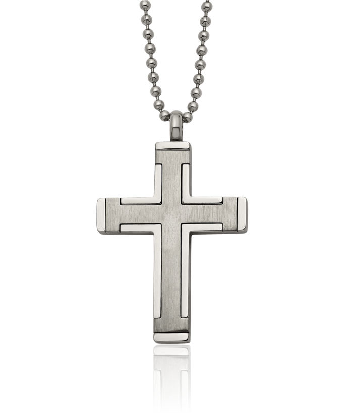 Titanium Holy Cross Necklace Chain