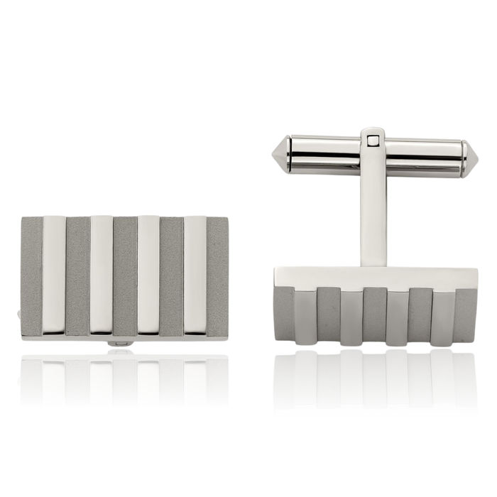 Titanium Cufflinks French Tuxedo Shirt Cuff Links Set for Men