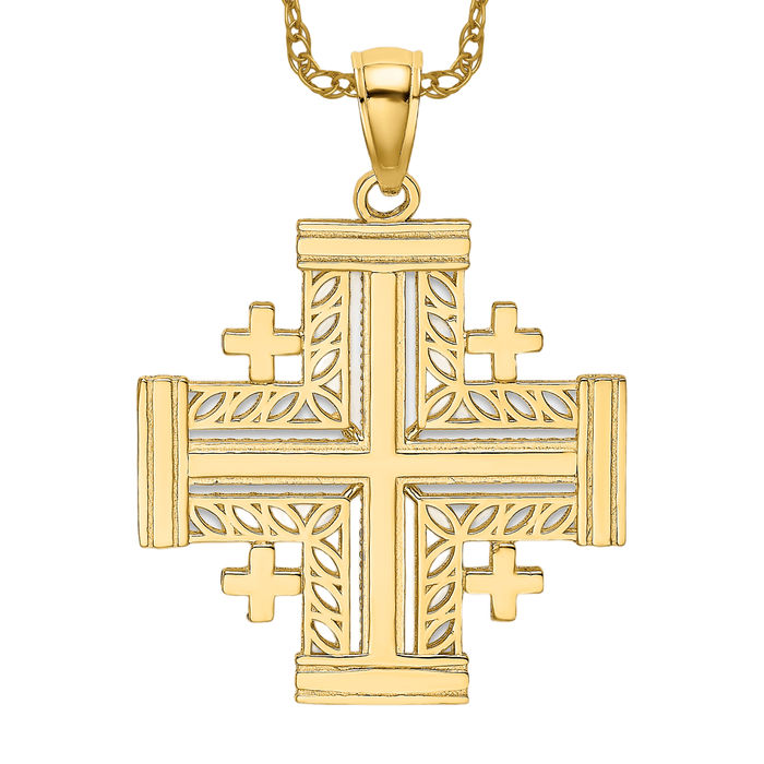 BIG Cross 9k-14k-18k Yellow Gold Cross Russian Greek-Orthodox