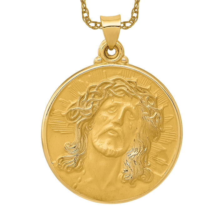 Jesus Face Head discount Medal Charm Necklace Pendant