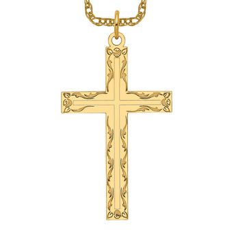 Shops 14K Yellow Gold Womens Cross Charm Penda